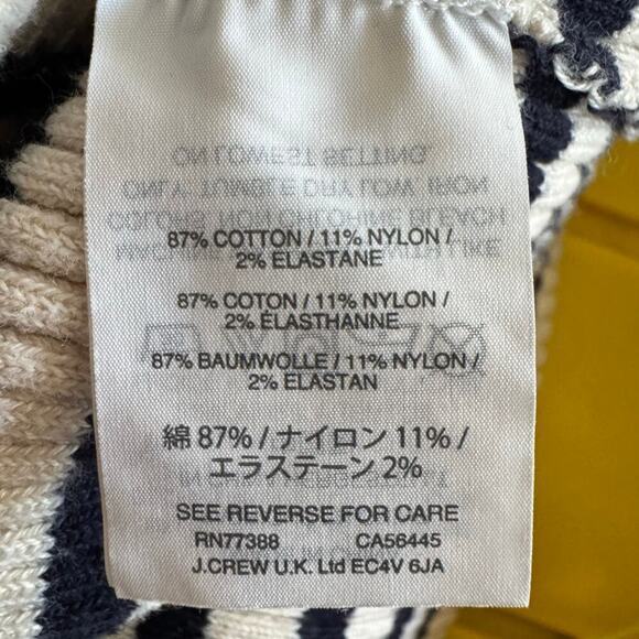 J.Crew Ribbed Striped lace-up sweater tank blue white Sz Large nautical Preppy - Picture 4 of 7